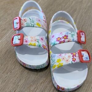 Floral Kids Sandals with Adjustable Straps
